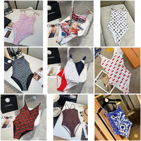 Louis Vuitton (LV) Luxe Vacation Double-Strap One-Piece Swimsuit-6448  