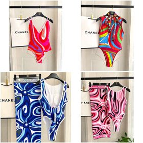 Emilio Pucci Resort Printed Backless Swimsuit-6475  