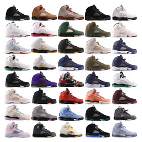 Jordan Air Jordan 5 oil grey 3m leather mid-top retro basketball shoes-2988  